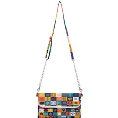 Tribal Love Pattern Mini Crossbody Handbag