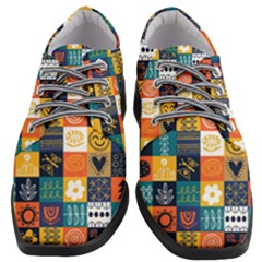 Tribal Love Pattern Women Heeled Oxford Shoes by designsbymallika