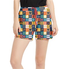 Tribal Love Pattern Runner Shorts by designsbymallika