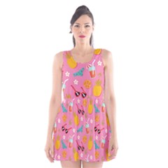 Beach Love Scoop Neck Skater Dress by designsbymallika