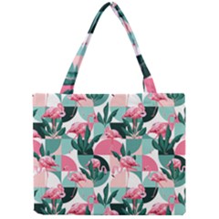 Beautiful Flamingo Pattern Mini Tote Bag by designsbymallika