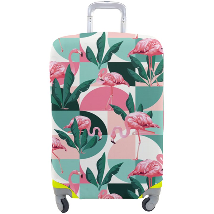 Beautiful Flamingo Pattern Luggage Cover (Large)