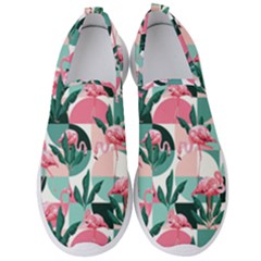 Beautiful Flamingo Pattern Men s Slip On Sneakers by designsbymallika