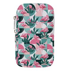 Beautiful Flamingo Pattern Waist Pouch (large) by designsbymallika