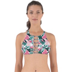 Beautiful Flamingo Pattern Perfectly Cut Out Bikini Top by designsbymallika