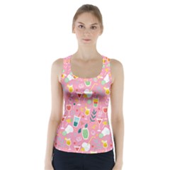 Tropical Drinks Racer Back Sports Top by designsbymallika