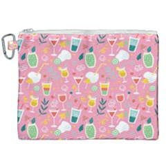 Tropical Drinks Canvas Cosmetic Bag (xxl) by designsbymallika