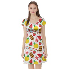 Summer Love Short Sleeve Skater Dress by designsbymallika