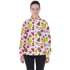 Summer Love Women s High Neck Windbreaker by designsbymallika