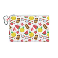 Summer Love Canvas Cosmetic Bag (medium) by designsbymallika