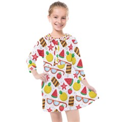 Summer Love Kids  Quarter Sleeve Shirt Dress by designsbymallika