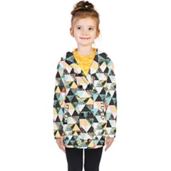 Tropical Beach Love Kids  Double Breasted Button Coat