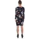 Beautiful Ships Pattern Asymmetric Cut-Out Shift Dress View2