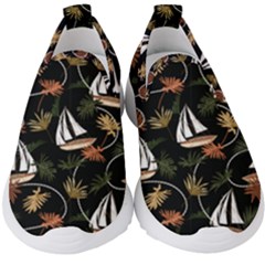 Beautiful Ships Pattern Kids  Slip On Sneakers by designsbymallika