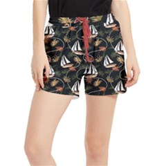 Beautiful Ships Pattern Runner Shorts