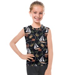 Beautiful Ships Pattern Kids  Mesh Tank Top by designsbymallika