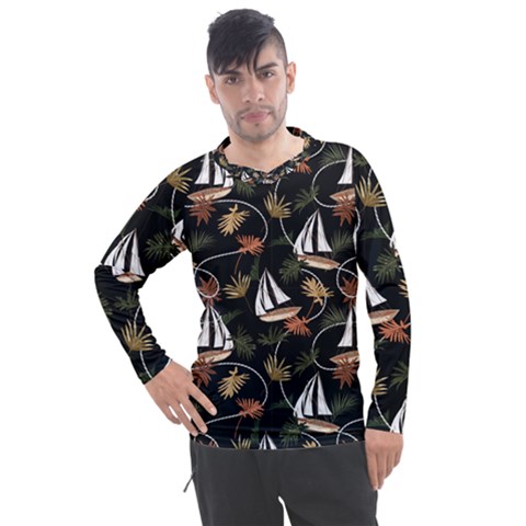 Beautiful Ships Pattern Men s Pique Long Sleeve Tee by designsbymallika