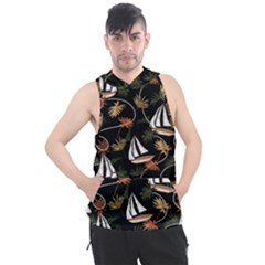 Beautiful Ships Pattern Men s Sleeveless Hoodie by designsbymallika