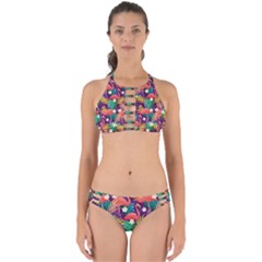 Flamingo Love Perfectly Cut Out Bikini Set by designsbymallika