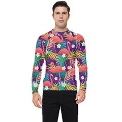 Flamingo Love Men s Long Sleeve Rash Guard