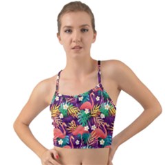 Flamingo Love Mini Tank Bikini Top by designsbymallika