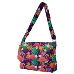 Flamingo Love Full Print Messenger Bag (m) by designsbymallika