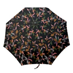 Animal Print Leaves Pattern Folding Umbrellas by designsbymallika