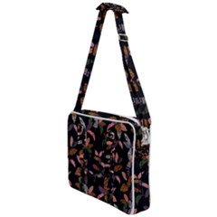 Animal Print Leaves Pattern Cross Body Office Bag by designsbymallika