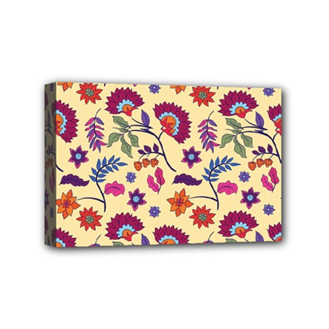 Pretty Ethnic Flowers Mini Canvas 6  X 4  (stretched) by designsbymallika