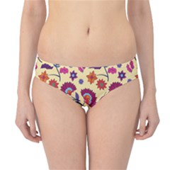 Pretty Ethnic Flowers Hipster Bikini Bottoms by designsbymallika