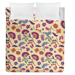 Pretty Ethnic Flowers Duvet Cover Double Side (queen Size) by designsbymallika