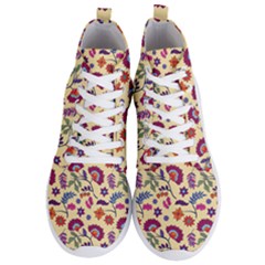 Pretty Ethnic Flowers Men s Lightweight High Top Sneakers by designsbymallika