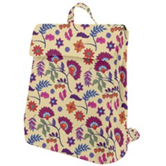 Pretty Ethnic Flowers Flap Top Backpack by designsbymallika