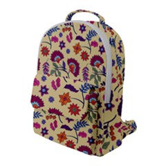 Pretty Ethnic Flowers Flap Pocket Backpack (large) by designsbymallika