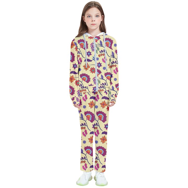 Pretty Ethnic Flowers Kids  Tracksuit