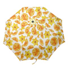 Oranges Love Folding Umbrellas by designsbymallika