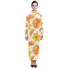 Oranges Love Turtleneck Maxi Dress by designsbymallika