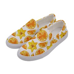 Oranges Love Women s Canvas Slip Ons by designsbymallika