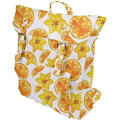 Oranges Love Buckle Up Backpack by designsbymallika