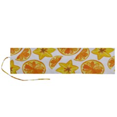 Oranges Love Roll Up Canvas Pencil Holder (l) by designsbymallika