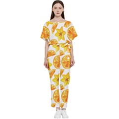 Oranges Love Batwing Lightweight Jumpsuit by designsbymallika