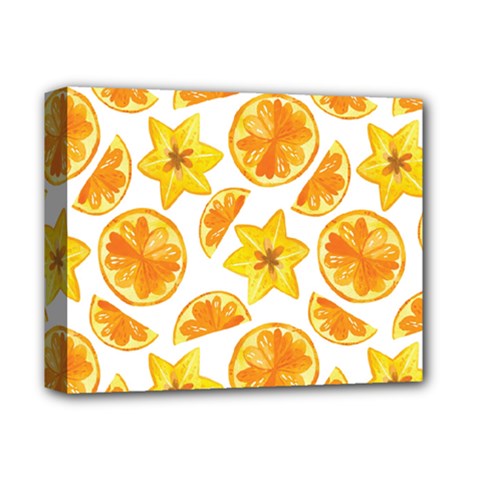 Oranges Love Deluxe Canvas 14  X 11  (stretched) by designsbymallika