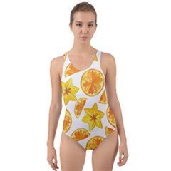 Oranges Love Cut-out Back One Piece Swimsuit by designsbymallika