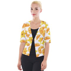 Oranges Love Cropped Button Cardigan by designsbymallika