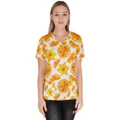 Oranges Love Women s V-neck Scrub Top by designsbymallika