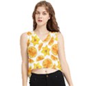 Oranges Love V-Neck Cropped Tank Top View1