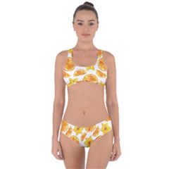 Oranges Love Criss Cross Bikini Set by designsbymallika