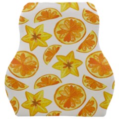 Oranges Love Car Seat Velour Cushion  by designsbymallika