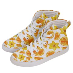 Oranges Love Women s Hi-top Skate Sneakers by designsbymallika