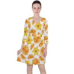 Oranges Love Ruffle Dress by designsbymallika